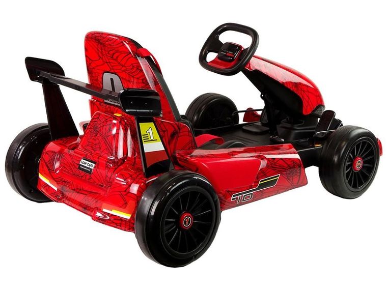 Lean Toys, Gokart Spider, pojazd na akumulator, czerwony lakierowany