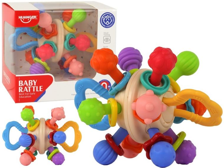 Lean Toys, gryzak, grzechotka, piłka