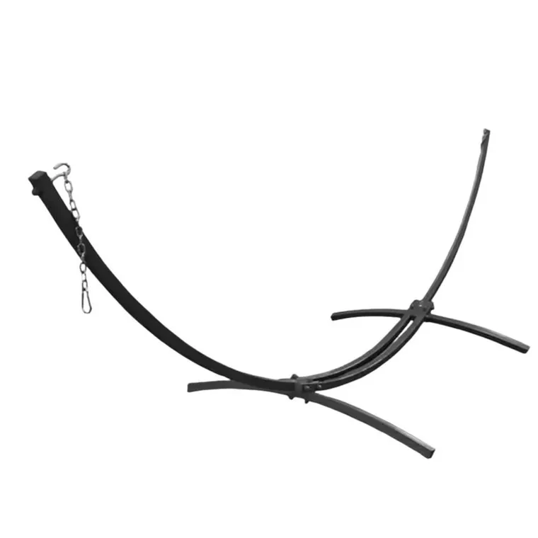 Lean Toys, hamak ogrodowy ze stelażem, dwuosobowy, zielono-niebieski, 200-120 cm