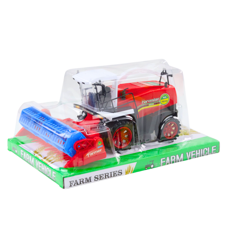 Lean Toys, Heder, kombajn zbożowy, pojazd rolniczy z napędem, czerwony