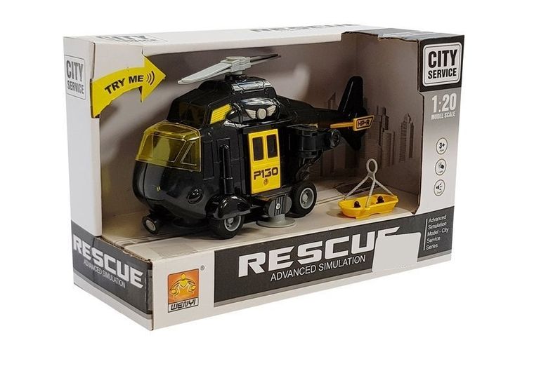 Lean Toys, helikopter, interaktywny pojazd ratunkowy