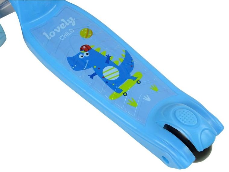 Lean Toys, hulajnoga 3-kołowa, balansowa, krokodyl