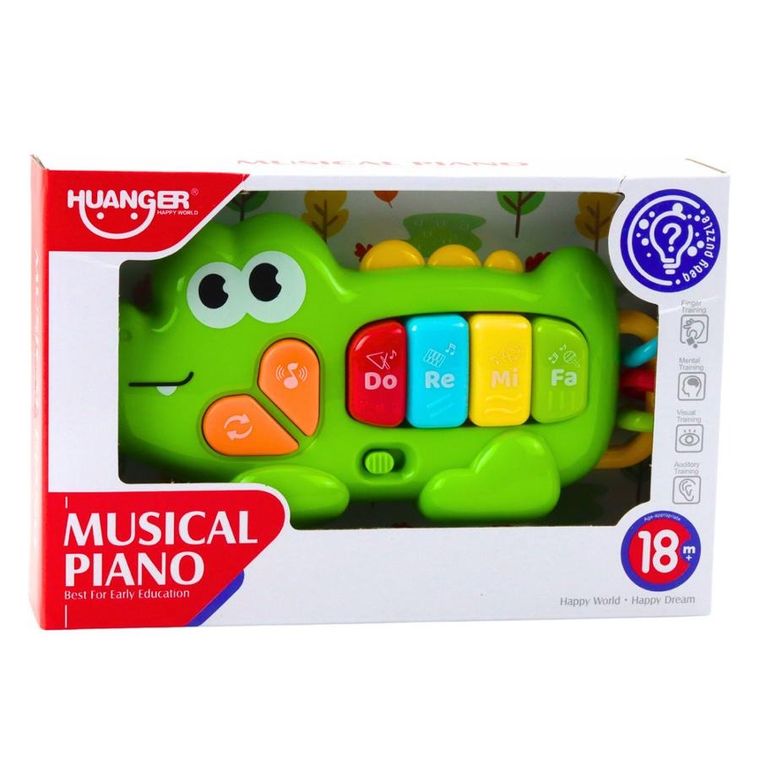 Lean Toys, interaktywne pianinko, krokodyl