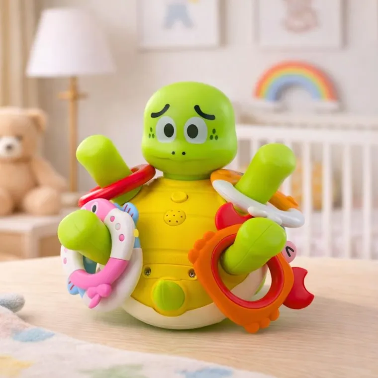 Lean Toys, interaktywny żółwik, fontanna, zabawka do kąpieli