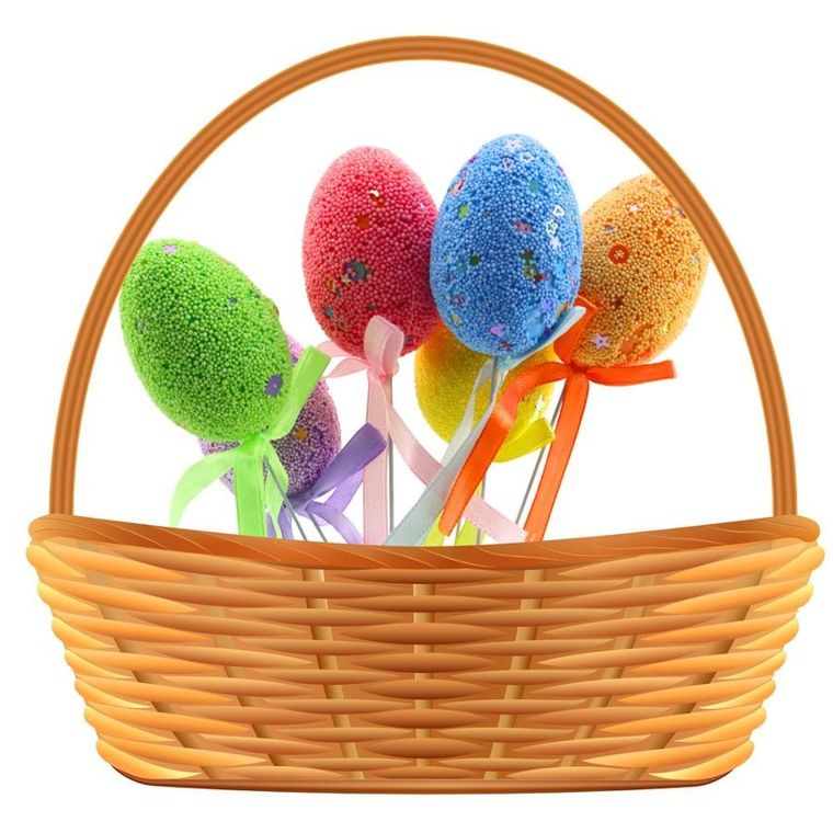 Lean Toys, jajka wielkanocne na piku, 6 szt.