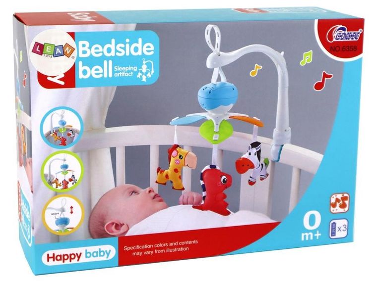 Lean Toys, karuzela do łóżeczka, niebieska