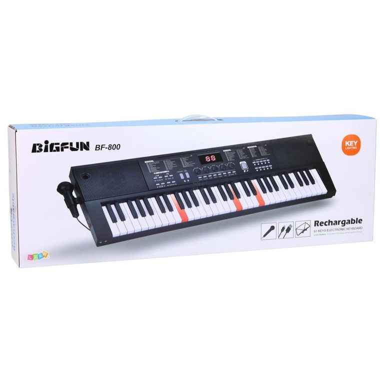 Lean Toys, keyboard z mikrofonem, 61 klawiszy