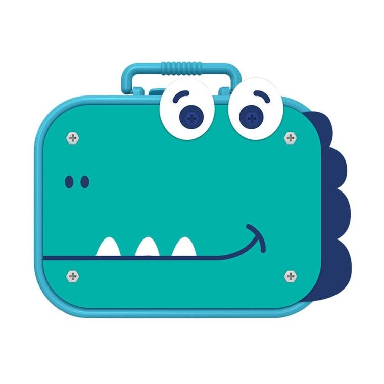 Lean Toys, klocki do skręcania z walizką, dinozaury, 228 elementów