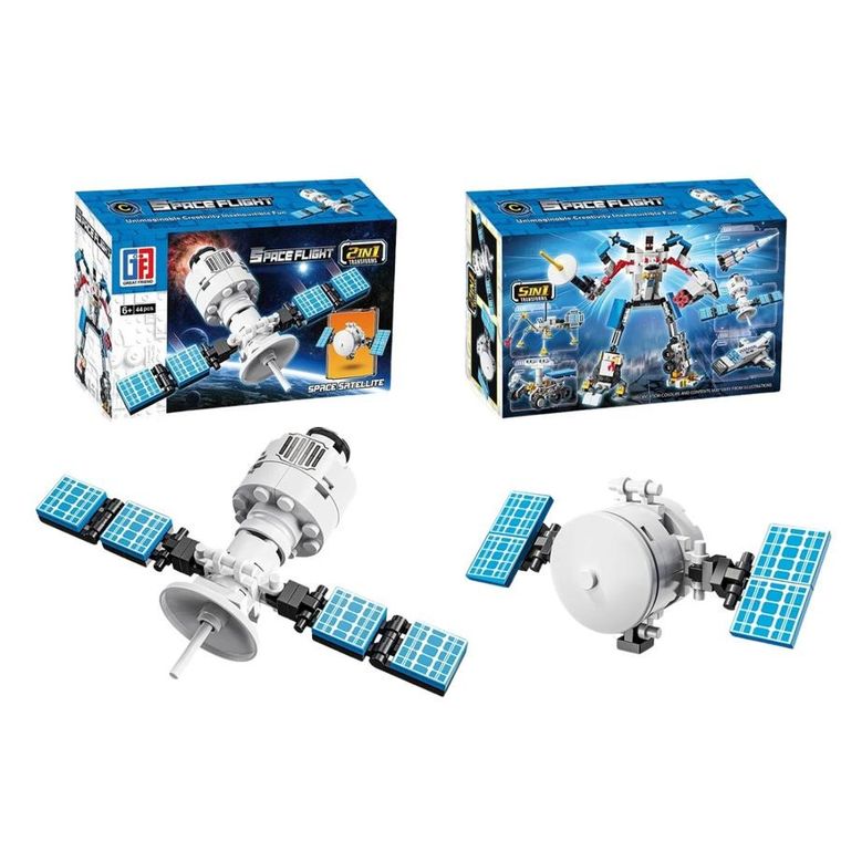 Lean Toys, klocki konstrukcyjne, Kosmiczny, 2w1, 44-54 elementy, 1 szt.