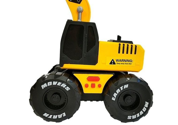 Lean Toys, koparka, interaktywny pojazd budowlany