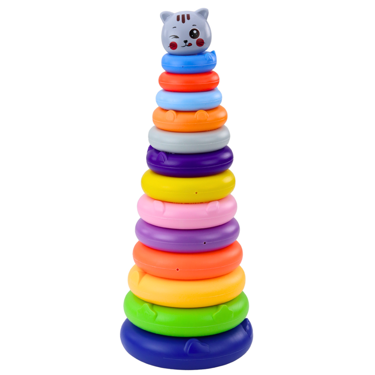 Lean Toys, kot, piramida sensoryczna, 41-15,5-15,5 cm