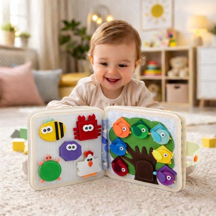 Lean Toys, książeczka sensoryczna 3D, filcowa, dżungla