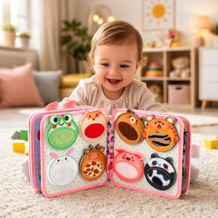 Lean Toys, książeczka sensoryczna 3D, filcowa, króliczek