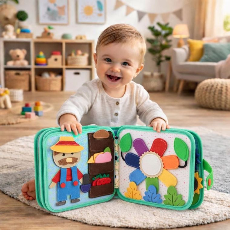 Lean Toys, książeczka sensoryczna 3D, filcowa, zwierzęta domowe