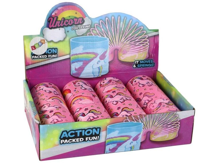 Lean Toys, kultowa sprężyna, relaksacyjna, jednorożec, jasnoróżowa, 6 cm