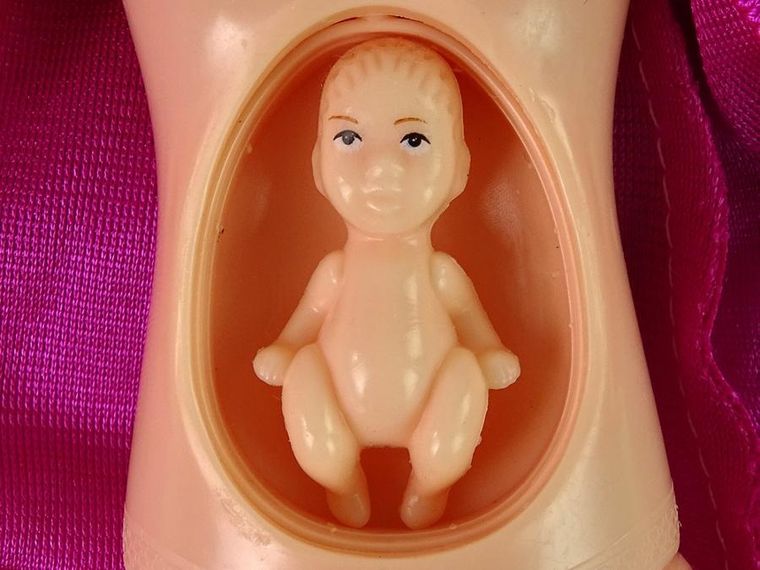 Lean Toys, lalka w ciąży, zestaw z akcesoriami