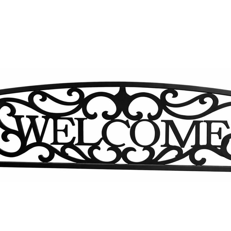 Lean Toys, ławka ogrodowa, metalowa, czarna, 127 cm