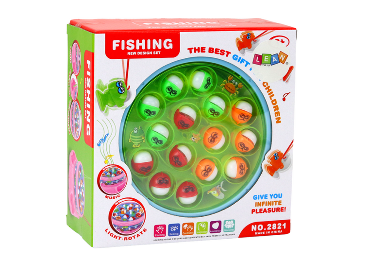 Lean Toys, Łowienie rybek, gra zręcznościowa, światło i dźwięk, niebieska