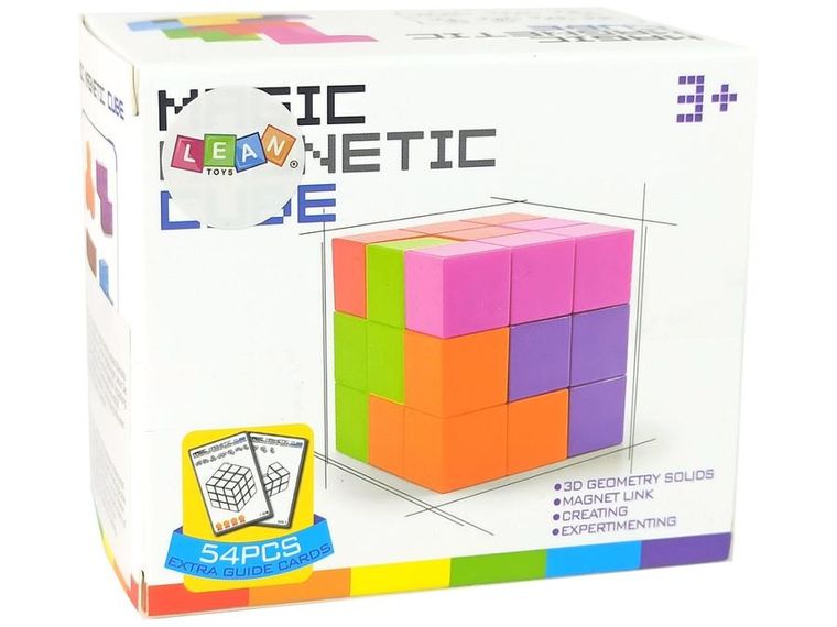 Lean Toys, magiczna kostka do układania, magnetyczna, 7 elementów