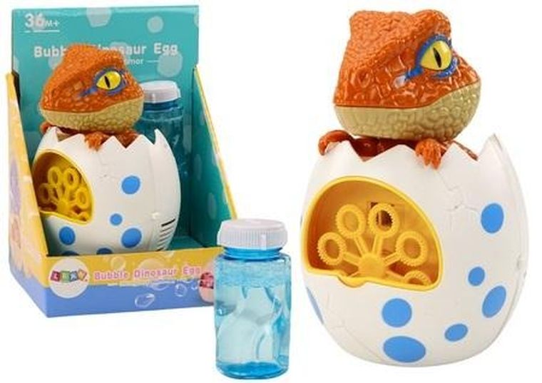 Lean Toys, maszynka do baniek mydlanych, dinozaur w jajku