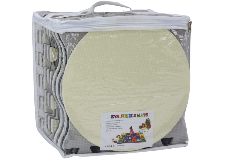 Lean Toys, mata kontrastowa edukacyjna, szara, 28 elementów