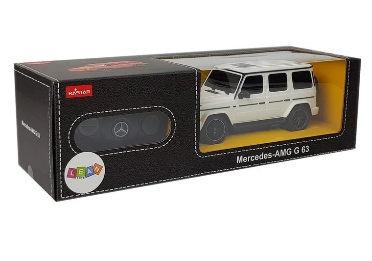 Lean Toys, Mercedes AMG G63, pojazd zdalnie sterowany, biały, 1:24