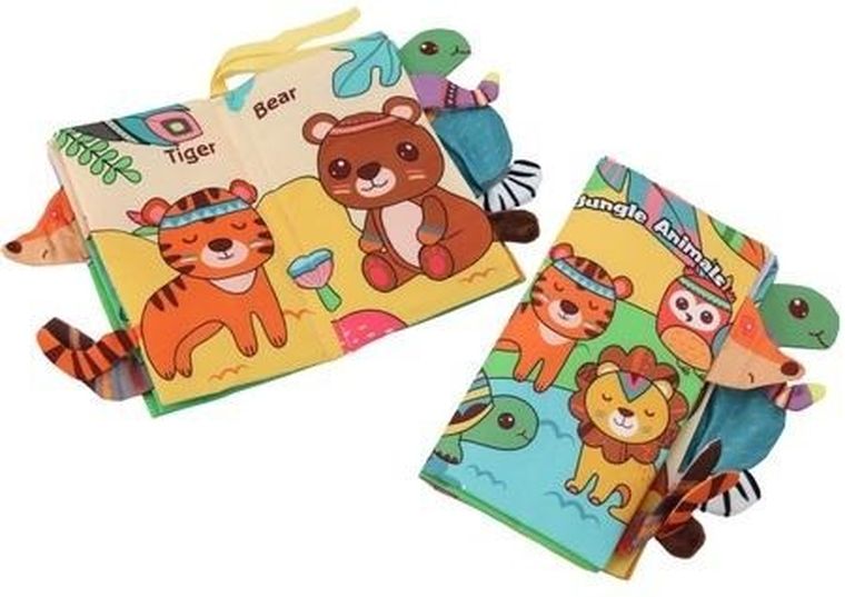Lean Toys, miękka książeczka sensoryczna, dżungla