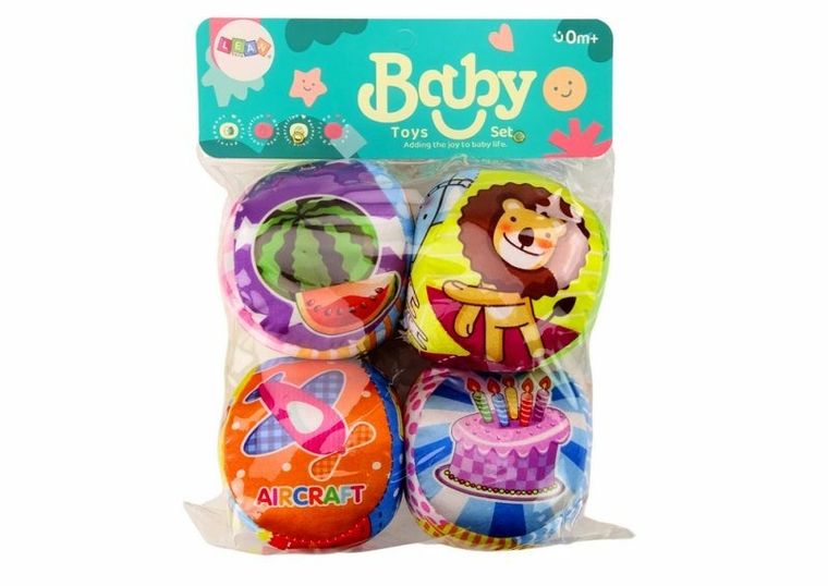 Lean Toys, miękkie piłeczki edukacyjne, 4 szt.