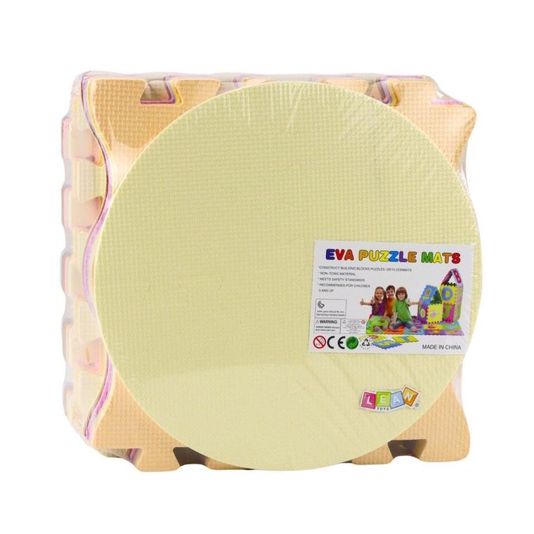 Lean Toys, miękkie puzzle, mata edukacyjna, owoce i słodycze, 16 elementów