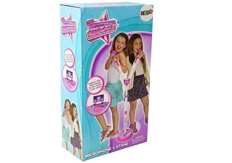 Lean Toys, mikrofon podwójny, światła i statyw