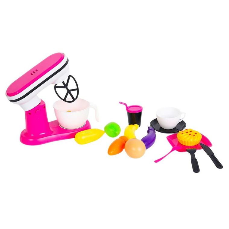 Lean Toys, mikser obrotowy z akcesoriami, interaktywny, różowy