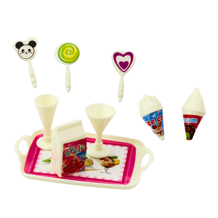 Lean Toys, mini laleczka z akcesoriami lodziarnia