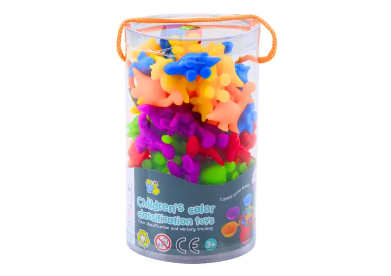 Lean Toys, nauka kolorów i liczenia, zestaw edukacyjny, sorter, 48 elementów