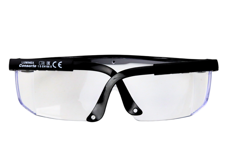 Lean Toys, okulary ochronne, regulacja ramion, czarne