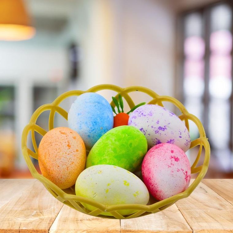 Lean Toys, ozdoby wielkanocne w koszyczku, 7 szt.