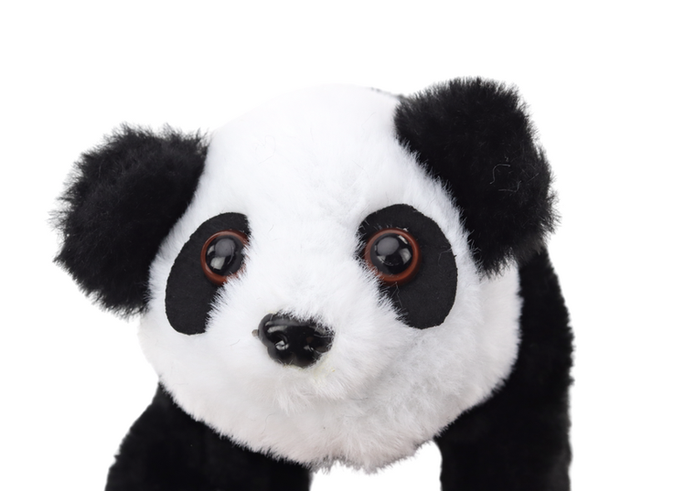 Lean Toys, panda, maskotka interaktywna w transporterze
