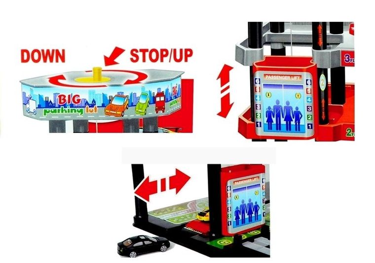 Lean Toys, parking z pojazdami, 5 pięter