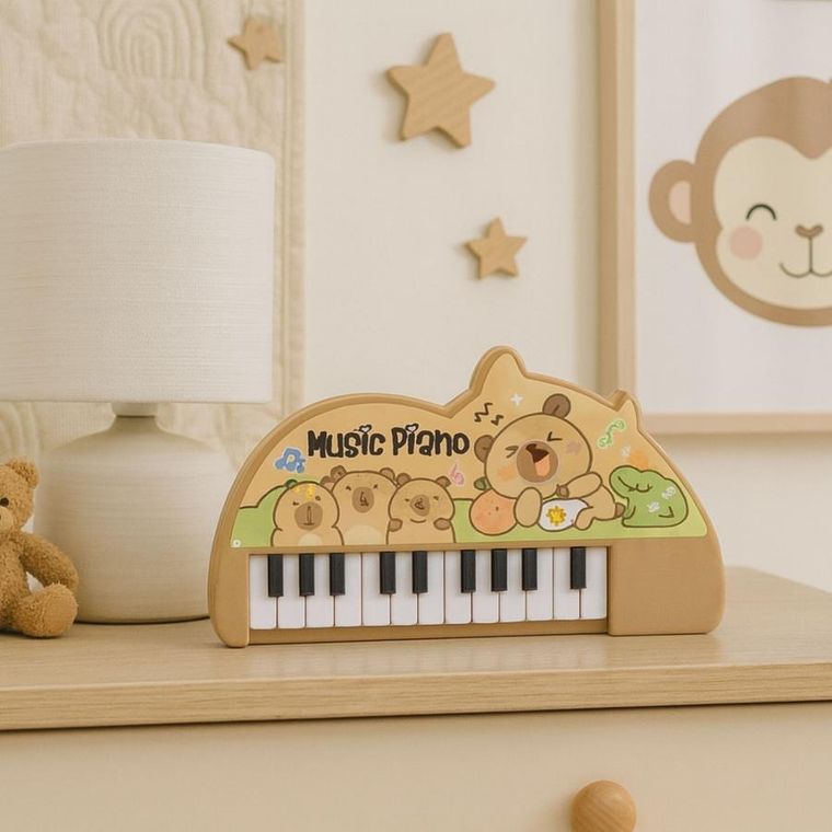Lean Toys, pianinko muzyczne, kapibara, mini keyboard, 22 klawisze