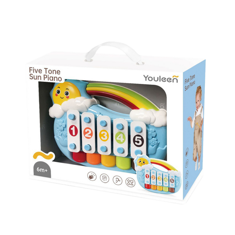 Lean Toys, pianinko pięciotonowe, niebieskie
