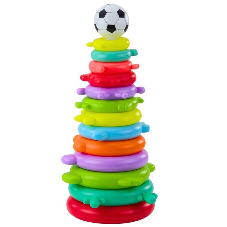 Lean Toys, piłka, piramida sensoryczna, 13 elementów