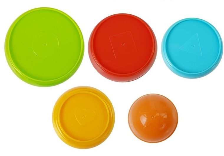 Lean Toys, piramidka, kubeczki, zabawka edukacyjna