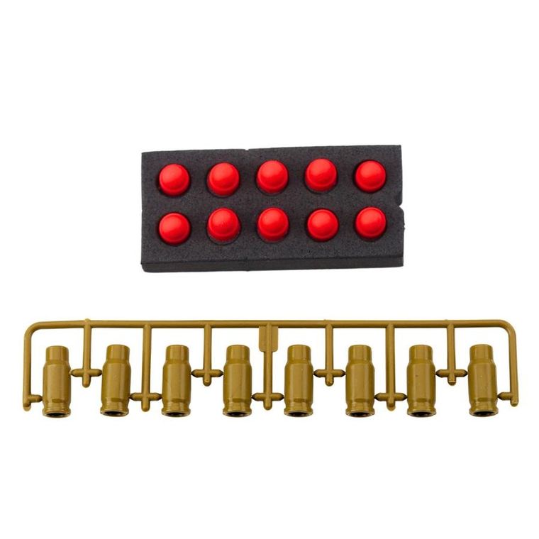 Lean Toys, pistolet na piankowe naboje, łuski