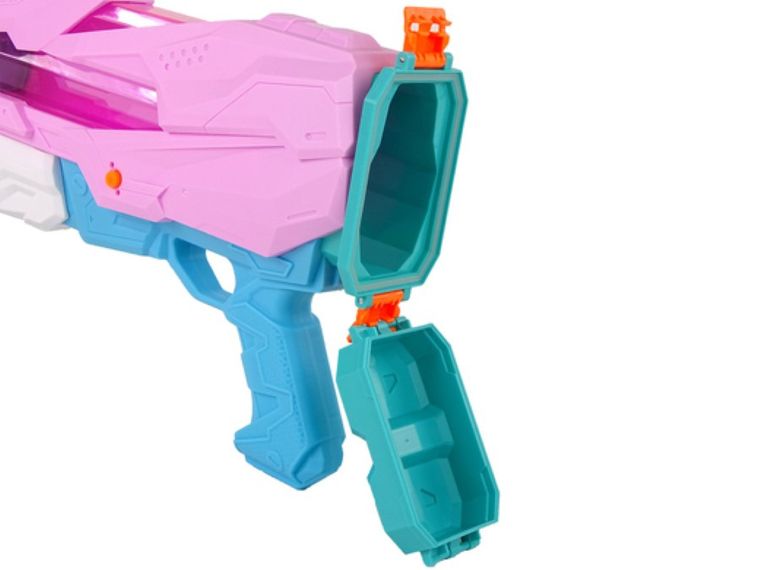 Lean Toys, pistolet na wodę, różowy, zasięg 8 m, 800 ml