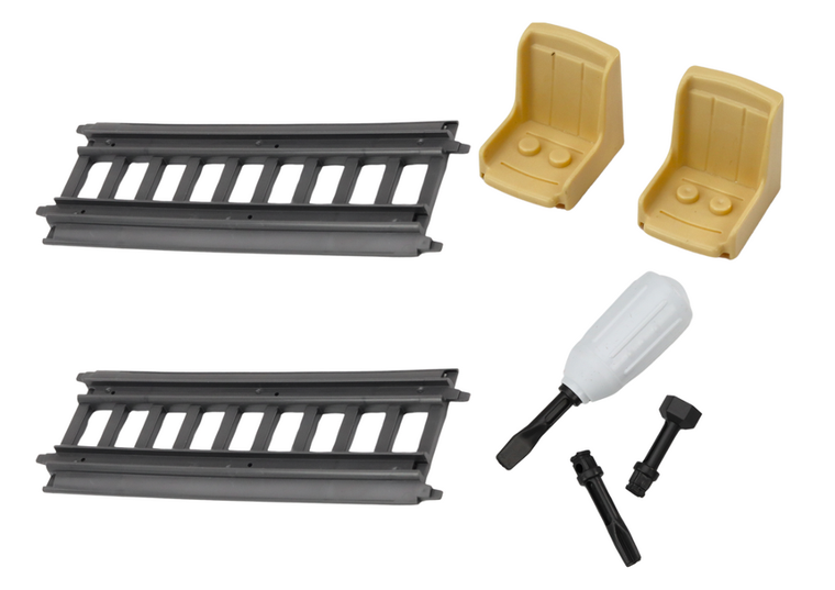 Lean Toys, pociąg pasażerski z torami, zestaw do skręcania