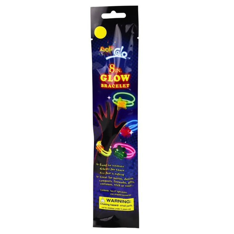 Lean Toys, podwójna bransoletka fluorescencyjna z motylkiem, świecąca w ciemności