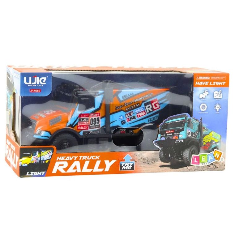 Lean Toys, pojazd ciężarowy, zdalnie sterowany, pomarańczowy