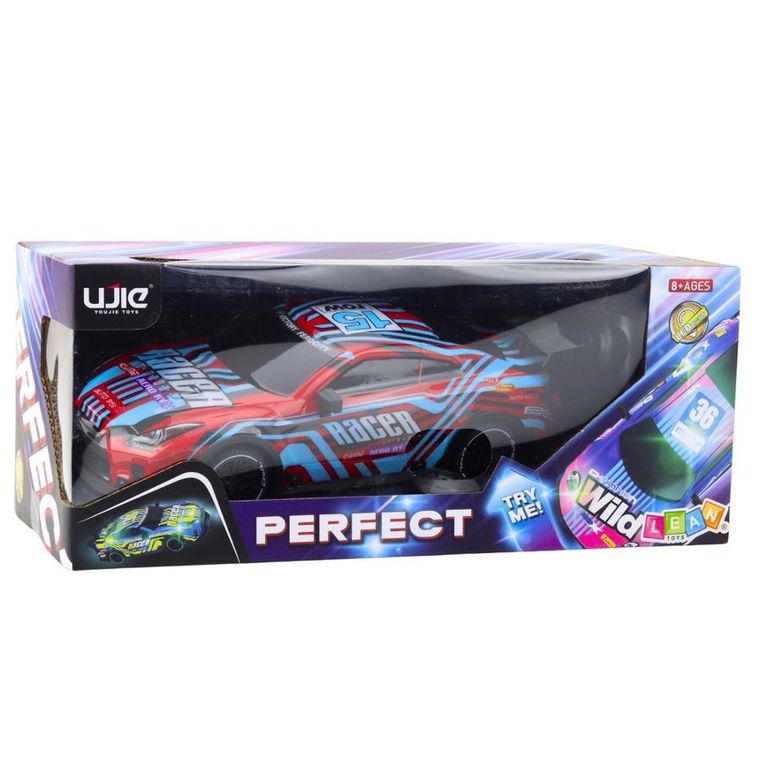 Lean Toys, pojazd wyścigowy ze świecącą karoserią, zdalnie sterowany