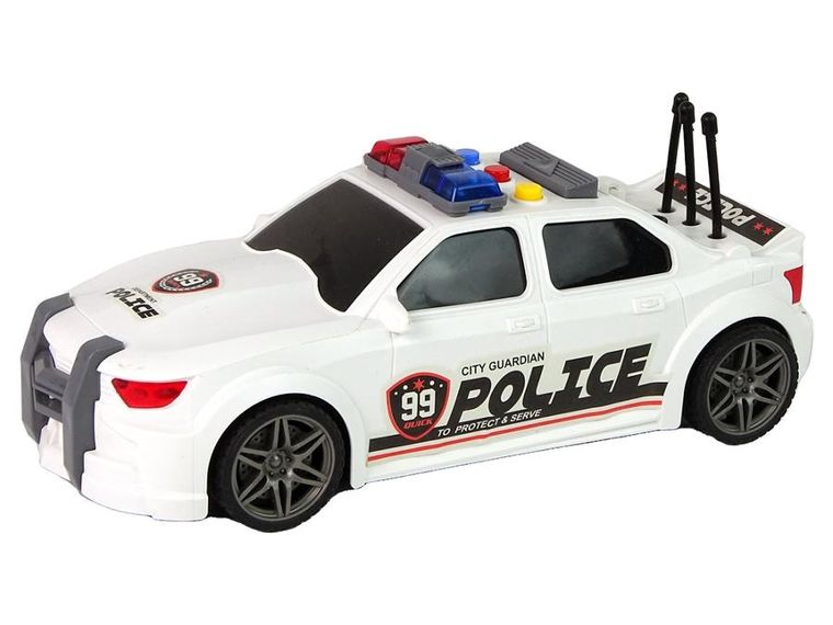 Lean Toys, policja, pojazd sportowy, 1:16, biały