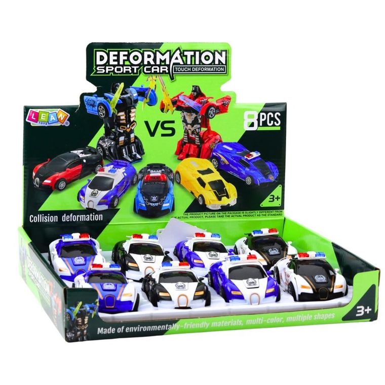 Lean Toys, policja, pojazd transformujący w robota, 2w1, 1 szt.