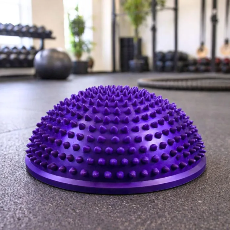 Lean Toys, półkula sensoryczna do masażu i ćwiczeń równowagi, fioletowa, 16 cm